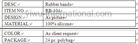 sport rubber bands info.