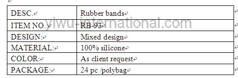 mixed shape silicone rubber bands picture