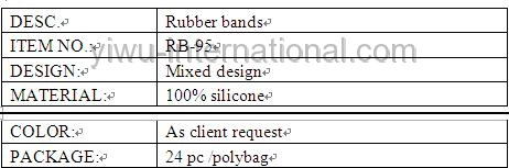 mixed shape rubber bands info.