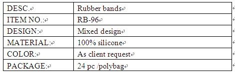 mixed shape rubber bands info