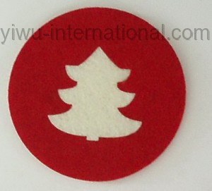 Red Round Felt Pad Photo