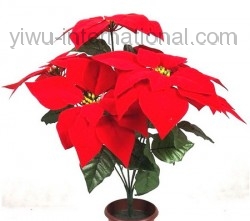 yiwu flower manufacturer spot wholesale 7 heads christmas flower