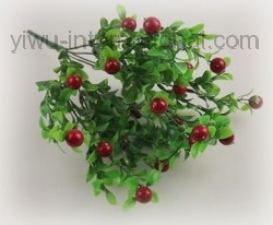  6 stems auspicious rich fruit jumble red bead yiwu trade