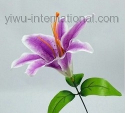 yiwu 18cm single stem of lily wedding arches artificail flower