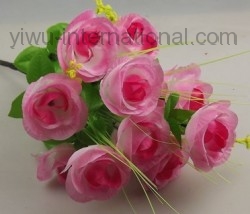Yiwu China Factory sell 12 Heads Park Rose Holding Flower