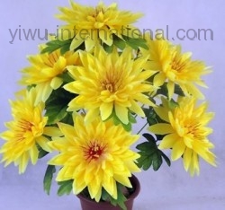 Yiwu Simulation Flower Factory sell 10 heads chrysanthemum