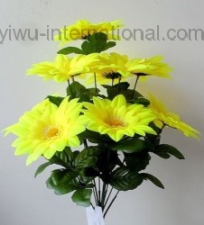 Yiwu China Flower Factory sell 7 Heads Silk Carnation