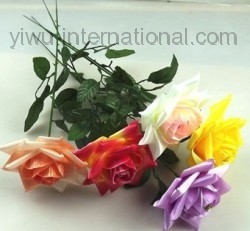 Yiwu Simulation Flower Manufacturer sell Silk Curling Rose