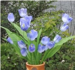 Yiwu Simulation Flower Agent sell 5 Heads Single Tulip