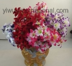 Yiwu China Silk Flower Market sell 7 Heads Artificial Narcissus