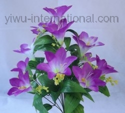 14 Heads Lily from Yiwu China Artificial Flower Market 
