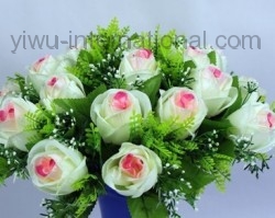 Yiwu Market of Simulation Flower sell 18 Head Bride Holding Flower