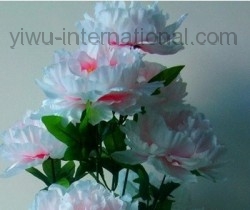 Yiwu Trade of Silk Flower Sell 9 Heads long Artificial Poeny