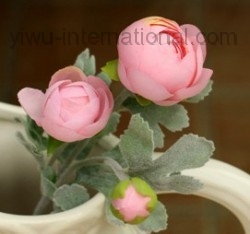 Yiwu Producer of Silk Flower sell 3 Heads High Artificial Rose
