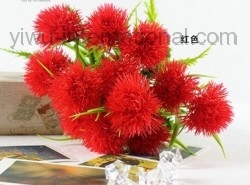 Yiwu China Producer of Silk Flower sell 6 Heads Plastic Hydrangea