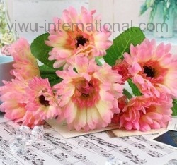 Yiwu China Factory of   Simulation Flower sell 8 Heads African Daisy