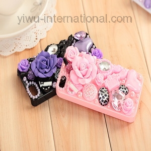 PC-29 Flower Design Iphone Case (2) Yiwu Purple Pink Flower Iphone Cover Apple Phone Decoration