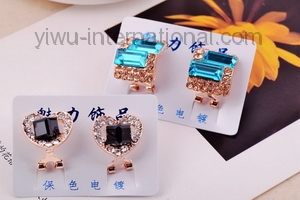 EA-57 Yiwu Earring Yiwu Heart Diamond Stone Earring