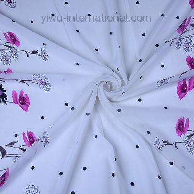 Yiwu Floral Printing Beautiful Scarf Dress Fabric Cloth Albania Market Trade Agent
