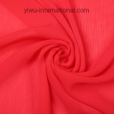 Yiwu Pure Color Chiffon Fashion Clothing Fabric Cloth Slovenia Market Trade