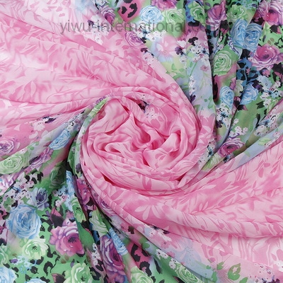 Yiwu Flesh Floral Printing Cloth Fabric the Vatican City Market Agent