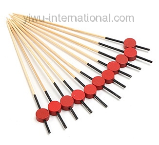 Yiwu Red Wood Bean Fruit Sticks Novel Beatiful Cocktail Sticks Gift Cyprus Market Agent