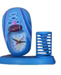 CL-14 yiwu blue clock with pen holder gift