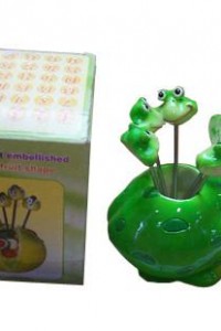 FF-3 yiwu frog fruit fork decoration