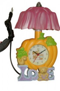 LP-1 yiwu yellow reading lamp with clock