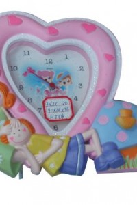 CK-11 yiwu heart design plastic clock ornament