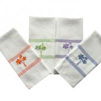 TW-2 yiwu tree embroidery tea towel