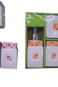 BRS-3 yiwu 4pcs porcelain bathroom set gift