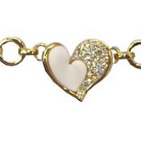 BRC-28 yiwu golden heart design hand chain