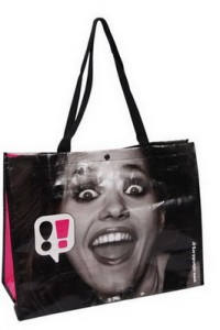 SPB-13 yiwu smiling face woven printed shopping bag