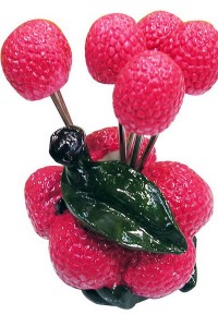 yiwu litchi resin steel fruit fork