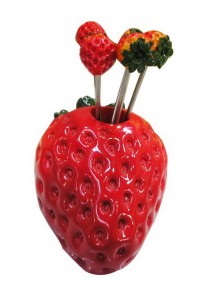 FF-18 strawberry design forks yiwu fashion gift