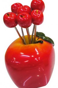 FF-13 yiwu apple shaped forks home supply