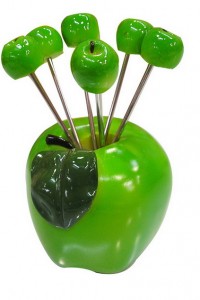FF-14 yiwu green apple fork home ornament