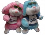 351-13 yiwu girl's lovely dancing rabbit plush toy 