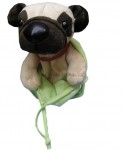 soft toy animal dog with bag