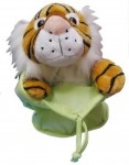 351-97 child plush tiger with bag