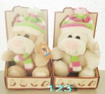 351-123 baby dog plush toy with box