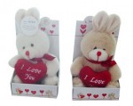 TLA8138 rabbit toy with red heart