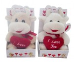 TLA8140 cow plush toy with heart