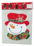 M113 snow man pvc glass sticker