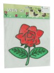 S035 red flower sticker