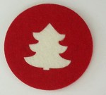 Red Round Felt Pad