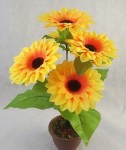 7 heads sunflower yiwu trade of silk flower