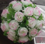 FR-18 25cm wedding bouquet ball-flower pink color