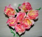 RF-07 ：pink rose reusable shopping bag photo